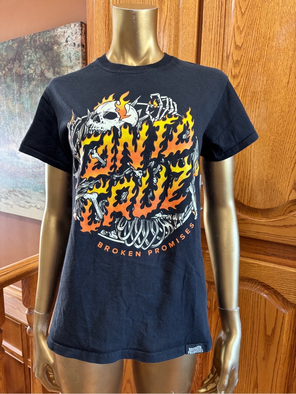 Broken Promises Men's Black 'Live Young' Graphic Tee “Santa Cruz”